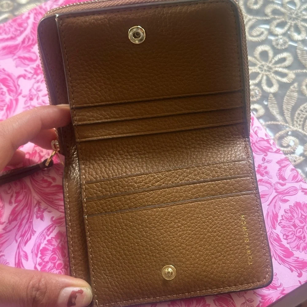 New Tory burch BRITTEN BI FOLD WALLET Moose color